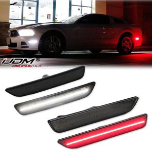 2pcs 자동차 앞 뒤 범퍼 사이드 마커 라이트 화이트 포드 머스탱베이스 GT Shelby GT500 Boss 302 2010 2011 2012 2013 2014