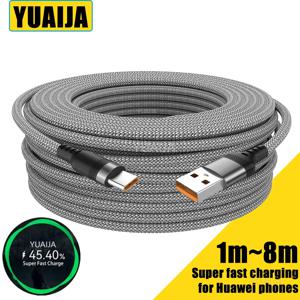 화웨이 USB C 타입 초고속 충전 케이블, 삼성 샤오미 카메라 원플러스, 5 계량기, 3m, 8 계량기 연장 충전 케이블