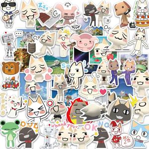 50Pcs 만화 Toro Inoue 고양이 스티커 Kawaii 방수 낙서 비닐 데칼 노트북 기타 가방 스케이트 보드 어린이 선물