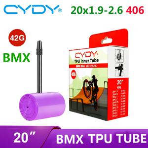 42g CYDY TPU 자전거 이너튜브 카메라 20' 406 20x1.9 2.0 2.1 2.2 2.25 2.3 2.35 2.4 2.5 2.6 밸브 45mm Pneu BMX 자전거 타이어