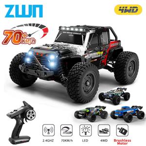 ZWN 1:16 LED 리모컨 자동차 4WD RC 자동차, 고속 드리프트 몬스터 트럭, Wltoys 144001 장난감