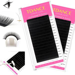 TDANCE 클래식 속눈썹 연장 16 열 소프트 인조 밍크 속눈썹 러시안 볼륨 메이크업 속눈썹 전문가 개별 속눈썹