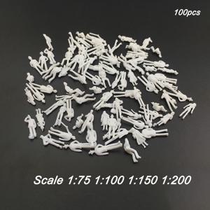 스케일 1:75-1:200 미니어처 흰색 금형 사람들 모델 그림 재료 건물 모래 테이블 장면 레이아웃 디오라마 키트 100Pcs