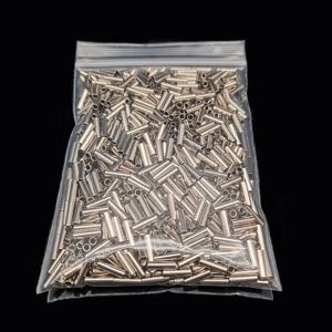 100pcs 낚시 라인 커넥터 고정 액세서리 압착 슬리브 구리 튜브 와이어 파이프 압착 슬리브 잉어 낚시 액세서리 Pesca
