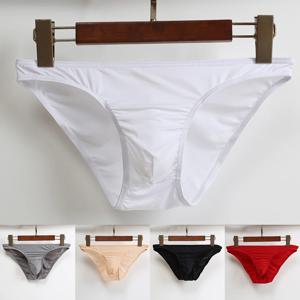 섹시한 남자 벌지 주머니 팬티 팬티 팬티 비키니 솔리드 컬러 투명 팬티 속옷 펌프 남자 광택 팬티