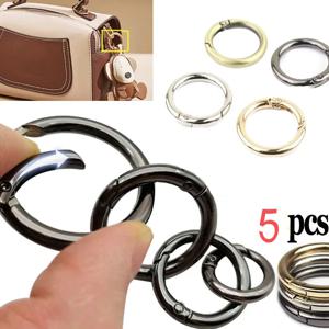 5Pcs 25/30/32/38MM 금속 스프링 버클 Carabiner 후크 핸드백 걸쇠 스테인레스 스틸 열쇠 고리 스냅 게이트 O 링 캠핑 걸쇠