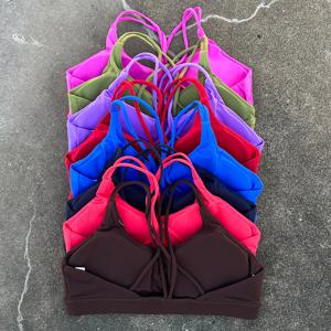 여성 스포츠 브래지어 충격 방지 브래지어 아름다운 등받이 및 스포츠 안티 처짐 달리기 외부 착용 훈련 피트니스 탱크 요가 브래지어