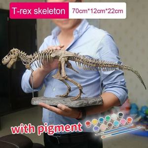 대형 DIY 공룡 해골 장난감 장식 시뮬레이션 T-Rex 모델 Jurassi 조립 해골 공원 어린이를위한 화석 드래곤 소년