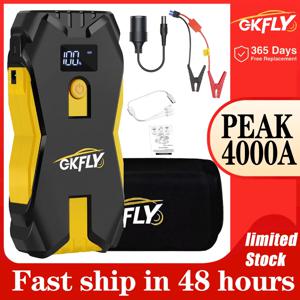 GKFLY 12V 차량 점프 스타터 18800mAh 파워 뱅크 차량 충전기 3000A/4000A 시동 장치 휘발유 디젤 차량 비상 부스터