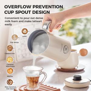 Cafelffe 전기 우유 거품기 거품기, 초콜릿 믹서, 카푸치노 전자동 우유 워머, 냉/온 가전 제품