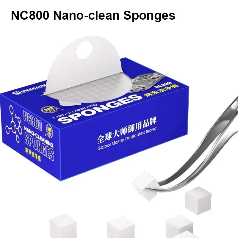 MECHANIC NC800 LCD 스크린 나노 청소 스폰지, 휴대폰 잔여물 없음, PCB 마더보드 뒷면 커버 유리 카메라 청소 도구