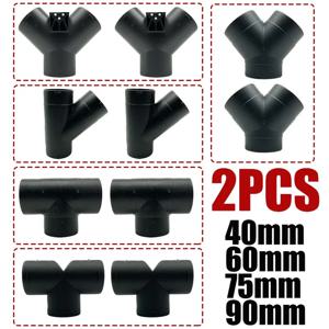 2X 42/60/75/90mm 에어 벤트 덕트 T 피스 Y 분기 파이프 커넥터 Webasto Eberspaecher 디젤 주차 히터 용 조이너 스플리터