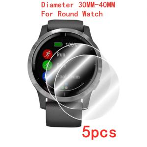 5pcs 라운드 스마트 시계 하이드로 겔 화면 보호기 직경 40mm 39mm 38mm 37mm 36mm 35mm 34mm 33mm 32mm 하이드로 겔 보호 필름