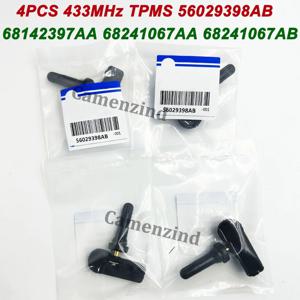 4개 56029398 Dodge RAM 충전기 Durango Journey Fiat 500 용 AB TPMS 433MHz 타이어 압력 모니터 센서 68142397 AA 68241067 AB