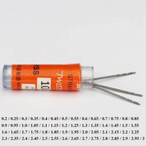 0.2/0.4/0.5/0.8/1/1.5/2/2.5-3mm 금속 목재 고속 강철 HSS 드릴러 수동 도구 직선 나선형 트위스트 미니 마이크로 드릴 비트
