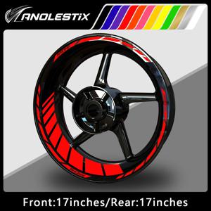 AnoleStix 17 인치 YAMAHA Honda Kawasaki Suzuki BMW KTM Triumph 반사 오토바이 휠 스티커 허브 데칼 림 스트라이프