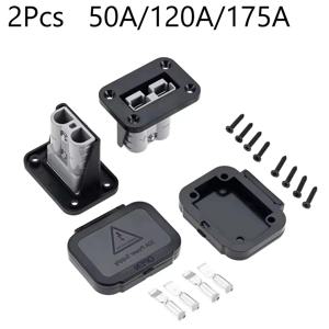 앤더슨 플러그 커넥터 용 2pcs 50A/120A/175A 케이블 커넥터 플러그 캐러밴 캠핑카 용 플러시 마운트 브래킷 패널 커버