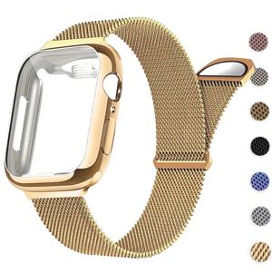 밀라네즈 케이스+스트랩 애플워치 밴드 울트라 49 41 40 44mm 38mm 46mm TPU 스크린 아이워치 시리즈 10 9 8 7 6 SE 5 4 코레아 42용