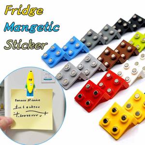 DIY 마그네틱 브래킷 1x2-2x2 빌딩 블록 MOC 크리 에이 티브 냉장고 자석 스티커 장난감 아이 크리스마스 선물 그림 지원 99207