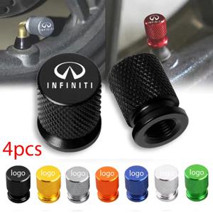 인피니티 Q50 FX35 Q30 G37 Q70 QX70 G35 Q60 QX50 QX60 QX30, 4Pcs 자동차 휠 타이어 밸브 캡, 타이어 스템 커버, 방수,