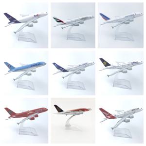 16cm A380 시리즈 비행기 키트 합금 금속 다이캐스트 비행기 장난감 에어버스 380 비행기 모형 수집용 선물