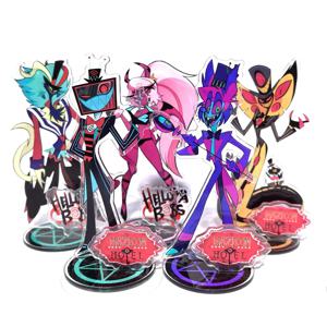 애니메이션 그림 아크릴 스탠드 모델 플레이트 Alastor Fizzarolli 천사 책상 장식 서 로그인 게임 팬 선물 장식품 스탠드 모델
