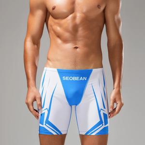 SEOBEAN - 남성 신상 로우라이즈 컬러풀 SWIM BOXER, 롱 VORTEX SWIMWEAR