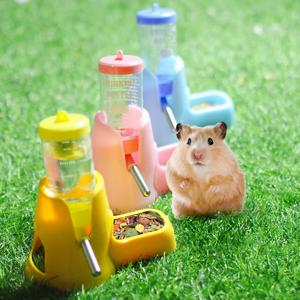 자동 급수기 물병 80ML, 사료 급여기 포함, 소형 동물용 사료통