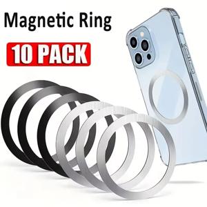 Magsafe 마그네틱 플레이트 링 용 10/5PCS 범용 스티커는 iPhone Samsung Xiaomi 용 무선 충전기 금속 플레이트 시트를 지원합니다.