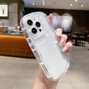 아이폰 16 15 14 13 12 11 Pro Max XR XS MAX 7 PLUS MINI 카메라 보호 에어백 충격 방지 투명 소프트 폰 케이스