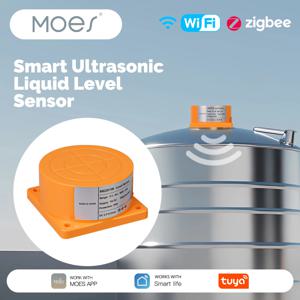 ​ ​ MOES WiFi/ZigBee 초음파 수위 감지기 - 실시간 경보 기능이 있는 스마트 탱크 모니터, Tuya APP 원격 제어