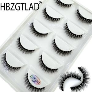 새로운 5쌍의 천연 3D 밍크 가짜 속눈썹 메이크업 짧은 가짜 속눈썹 F 메이크업 뷰티 도구 도매 H13mini