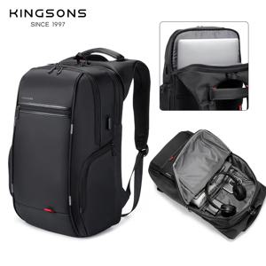 Kingsons 남자 배낭 15 ''17'' 노트북 배낭 USB 충전기 가방 십대 패션 남성 여행을위한 도난 방지 배낭