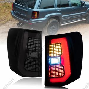 1999 2000 2001 2002 2003 2004 지프 그랜드 체로키 MK2 WJ 테일램프 후미등 브레이크 방향지시등용 LED 테일라이트 한 쌍