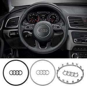 아우디 A6L 2016-2018 A4L A5 2013-2016 Q5 2013-2018 Q7 A7 2011-2016 A3 2014-2016 Q3 2012-2018 자동차 스티어링 휠 엠블럼 커버