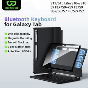 삼성 갤럭시 탭 S11 S10 플러스 S9 S10 FE S8 S7 S10 라이트용 매직 키보드 플로팅 조절 가능한 각도 원클릭 비스비 접근