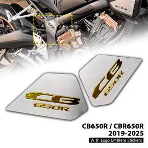 프레임 사이드 커버 트림 커버 스테인레스 스틸 혼다 CB650R CBR650R 2019-2025 R 타입 R 엠블럼 스티커 포함