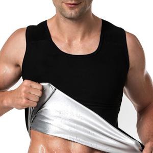 남성용 사우나 셔츠, 반팔 사우나 땀복 바디 쉐이퍼 남성용 사우나 조끼 체육관 운동 탱크탑
