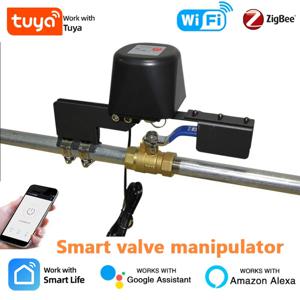 Tuya WiFi/Zigbee 자동 가스 온수기 밸브 컨트롤러 스마트 홈 원격 제어 조작기 Alexa 및 Google Home과 호환