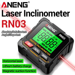 자석 충전식 디지털 각도 측정기 ANENG RN02/RN03 레이저 경사계 USB 각도기 수평계 각도 측정기