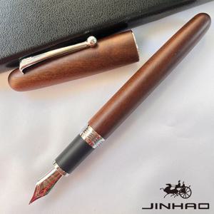 1 PCS JINHAO 9035 전문 손으로 만들어진 나무 쓰기 사무실 학교 교사 클래식 쓰기 만년필