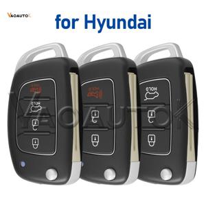 현대 HB20 SANTA FE IX35 IX45 Accent I40 Solaris 플립 자동차 키 쉘 TOY40 키 커버용 리모컨 케이스 3/4 버튼 하우징