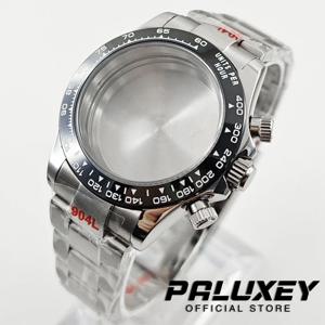 데이토나 40mm VK63 사파이어 글래스 시계 케이스 세라믹 베젤 남성용 시계 액세서리 VK63 VK63A VK64 쿼츠 무브먼트에 적합