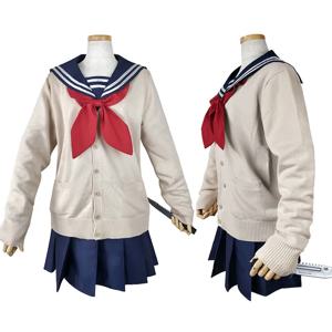 Anime My Hero Academia 히미코 토가 코스프레 의상 학생 JK 유니폼 소녀 선원복 할로윈 카니발 의상