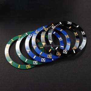38mm 세라믹 합금 시계 베젤 인서트 링 슬로프 NH35/34 GMT 다이빙 시계 부품 액세서리 용 40mm 자동 기계식 케이스
