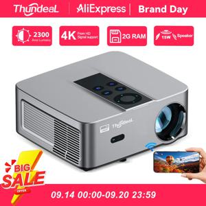 썬디엘 TD98 미니 풀HD 1080P 휴대용 프로젝터 안드로이드 2K 4K 와이파이 2G TD98W 미니 스마트 비디오 홈시어터 3D 빔 프로젝터