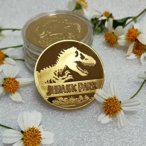 1개 공룡 결정 동전 – 금속 기념 복제품, 친구를 위한 수집용 기념 선물