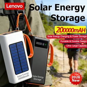 레노버 200000mAh 솔라 점프 스타터 대용량 내장 케이블 외부 배터리 LED 라이트 아이폰 화웨이 샤오미 2026용