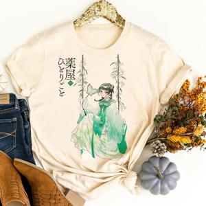 Apothecary Diaries 티셔츠 여성 한국 패션 일본 저렴한 미적 빈티지 티셔츠 고스 2000년대 바디 미미 장면