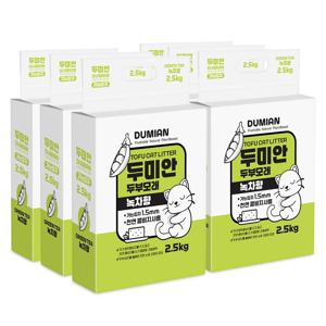 두미안 고양이 두부모래 가는입자 2.5kg X 6개